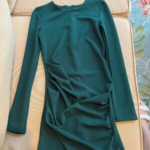 Zara like new emerald green long sleeve dress size xs